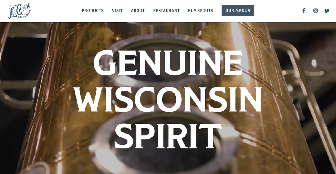 The La Crosse Distilling Co. website: Genuine Wisconsin Spirit